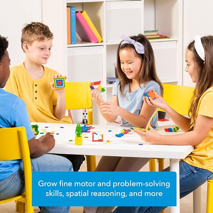 Plus Plus - Open Play Set - 7,000 Piece in Storage Tub - Basic, Neon, & Pastel Color Mix - Construction Building Stem Toy, Interlocking Mini Puzzle Blocks for Kids