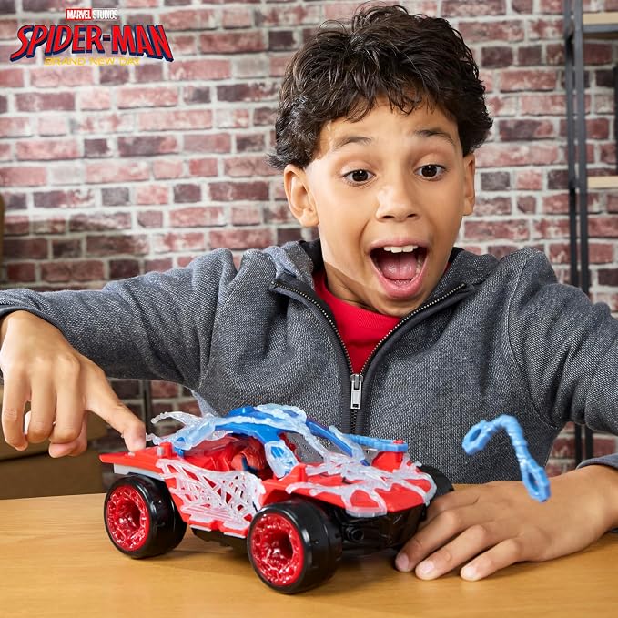 Marvel Studios Spider-Man: Brand New Day ActionVerse Stretch & Blast Buggy, 4.5-Inch Action Figure & Vehicle Toy Set, Super Hero Toys , Ages 4+