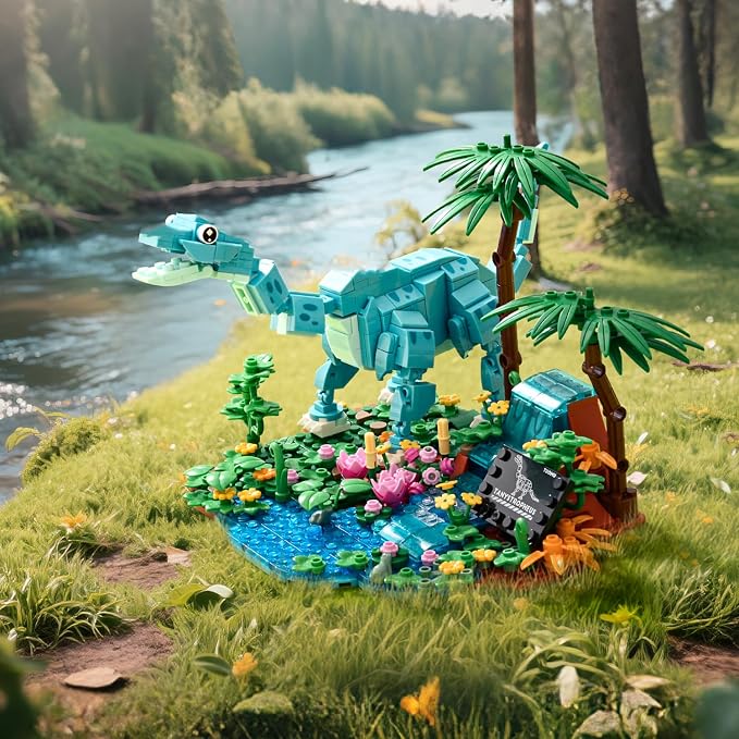 UNCLE BRICK Dinosaur World Building Block Set,Brachiosaurus Dinosaur Park Sets for Boys and Girls 8-12,Brachiosauru Building Sets,Home or Office Décor Sets for Boys 8-14(559pcs)