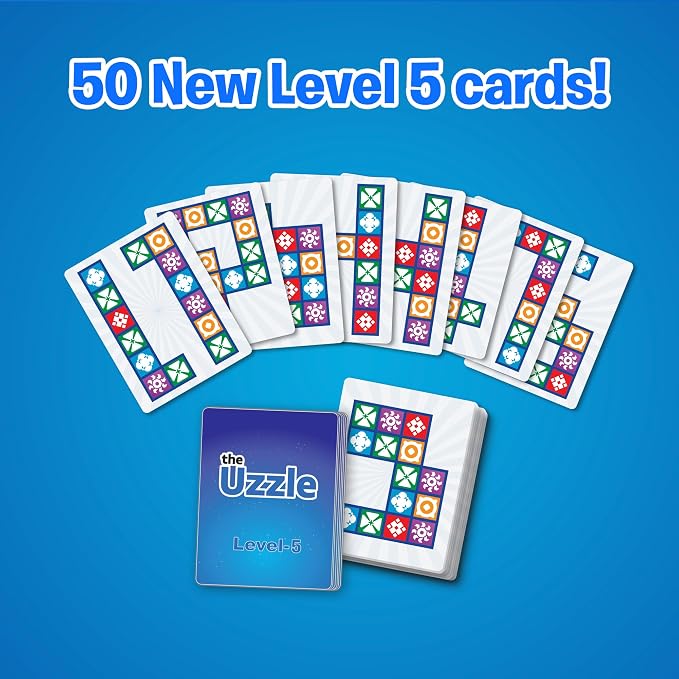 Uzzle 3.0 Expansion, Requires Uzzle Base Game, Block Puzzle Board Game for Adults & Kids, Expert-Level Challenges, an Action Packed Family Board Game Add On, for Ages 4+ (Pack of 2)