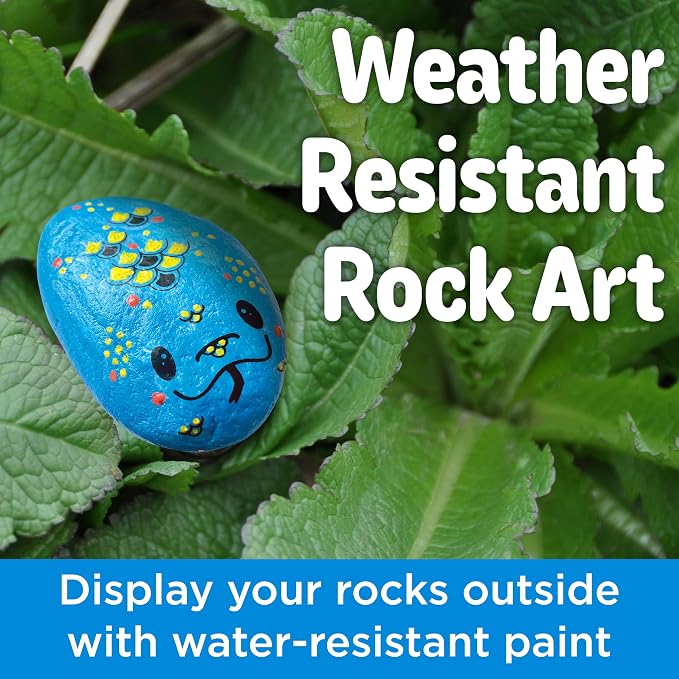 Creativity for Kids Rock Snake Bucket Kit Create 20 Smooth Stones into a Colorful Rock Snake Fun DIY Craft & Outdoor Art Activity for Kids (Ages 6+)