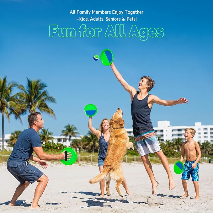 Upgraded Toss and Catch Ball Game Set, Beach Pool Toys Outdoor Games for Kids Toys, Outside Family Lawn Yard Games, for Boys Girls 3 4 5 6 7 8 9 10 11 12 Years Old