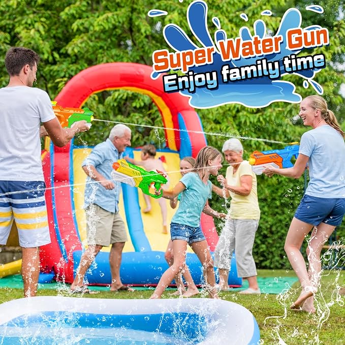 Quanquer 600CC Water Guns for Kids Adults - 3 Pack Super Squirt Water Toy Gun High Capacity Long Shooting Range Soaker Blaster for Swimming Pool Beach Outdoor Fighting Party