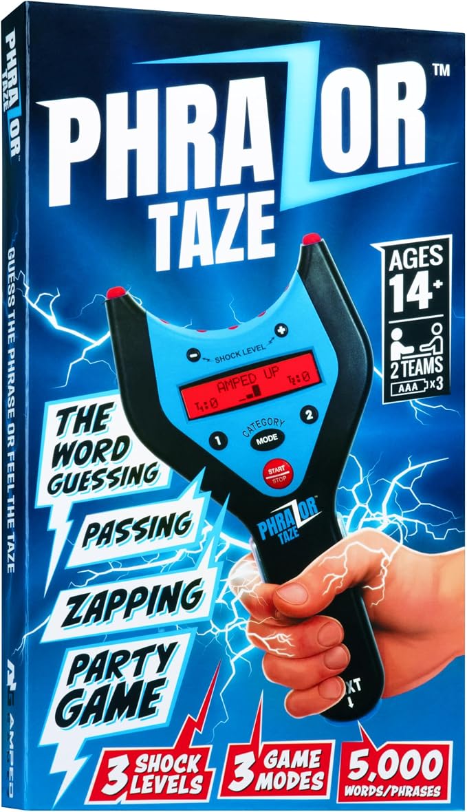 PhraZor Taze – Shockingly Fun Word-Guessing Party Game with 3 Shock Levels, 3 Play Modes & Cheat Detector – 5,000+ Words, Multiplayer for Teens & Adults and Family Game Night