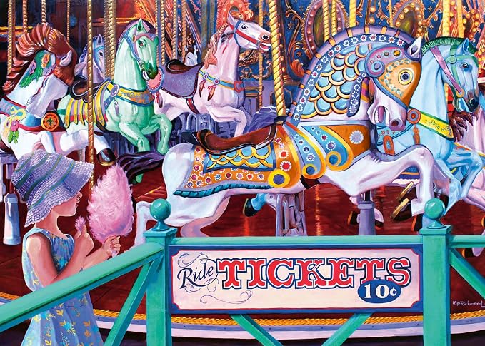 Wonder Forge Cotton Candy Carousel 1000 Piece Jigsaw Puzzle for Adults | Unique, Perfectly-Fitting Pieces | Fun, Vibrant Imagery | Amazon Exclusive