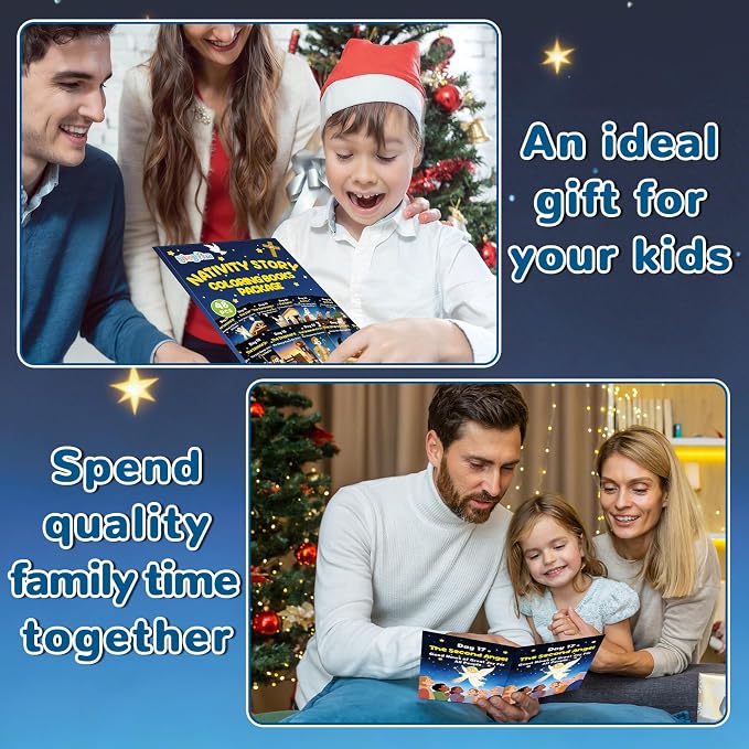 gisgfim 96 PCS Mini Christian Nativity Story Coloring Books Bulk Nativity Coloring Books for Kids bulk Religious Christmas Party Favors for Goodie Bag Gift Filler Religious Party Supplies Crafts