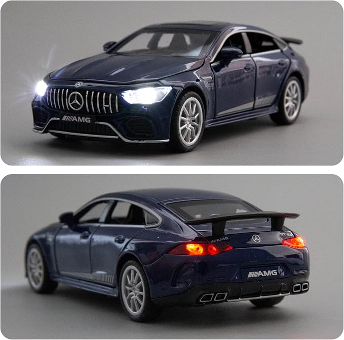 WAKAKAC 1/32 Diecast Car AMG GT63 Model Car Pull Back with Sound and Light Toy Car for Boys Girls Adult Gift(Blue)