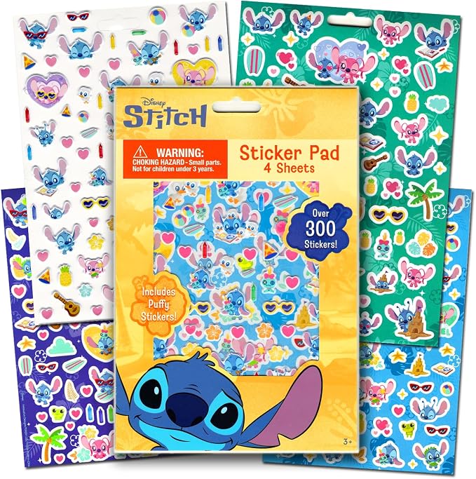 Disney Lilo and Stitch Coloring Books and Sticker Set for Kids Ages 4-8 - Bundle Coloring Pages, Stickers for Girls, Boys, Kids