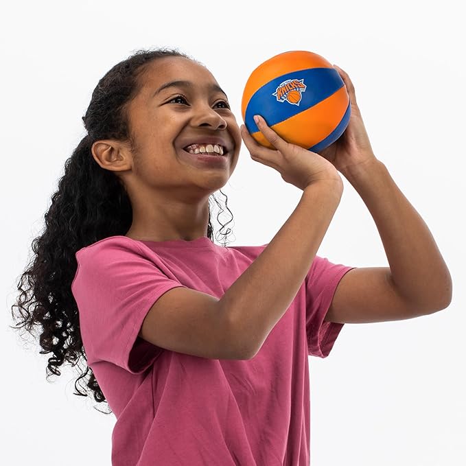 Franklin Sports NBA Toy Basketballs - 2 Pack of Kids Soft Mini Basketballs for Over The Door + Indoor Hoops - NBA Fan Shop