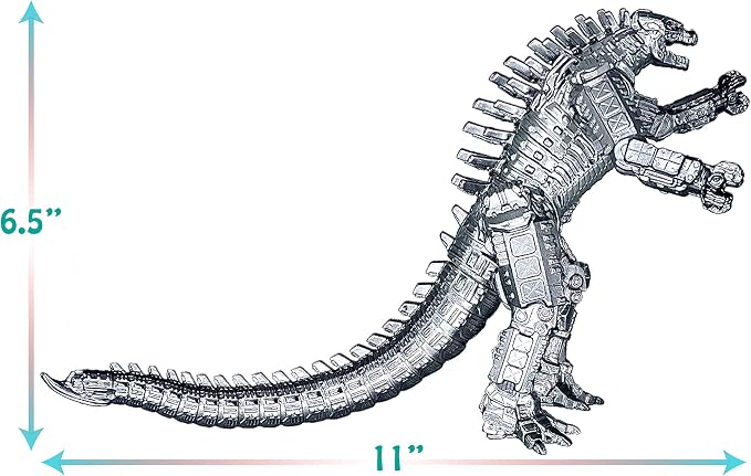 TwCare Set of 2 Monster Millennium Mecha MechaGodzilla King of The Monsters Toys, 2021 Movable Joints Action Figures Dinosaur Dragon Movie Series Soft Vinyl, Carry Bag