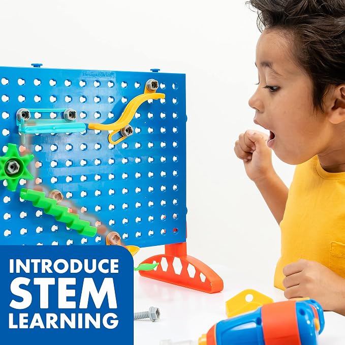 Educational Insights Design & Drill Marble Maze - STEM Building Toys for Kids, Marble Run Set with Electric Drill Toy, STEM Toys & Physics Games, Gifts for Boys and Girls Ages 5+