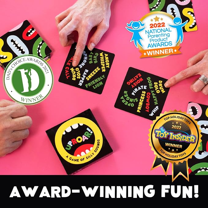 UPROAR! Family Word Sound-Matching Card Game – Crowd-Pleaser – Fast-Paced Party Game for Kids, Teens & Adults | Perfect for Family Game Night, Parties & Birthdays | 2–6 Players | Easy to Learn