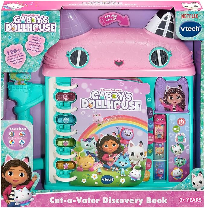 VTech Gabby’s Dollhouse Cat-a-Vator Discovery Book