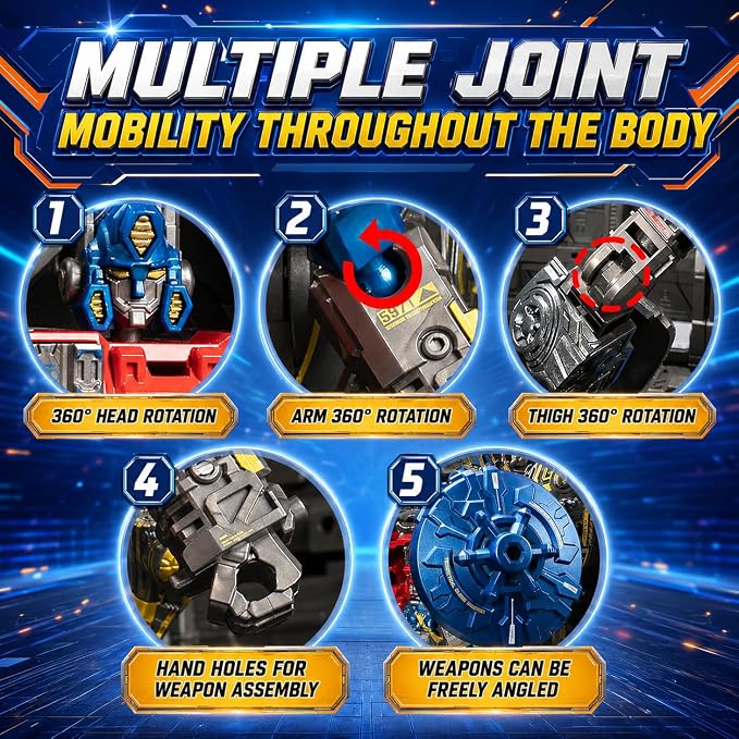 Globe Transforming Toy, 2 in 1 Transform into Robot Action Figure, DIY Transformation Figure Toys for Kids & Adults Action Figures for Boys Party Favors Gift