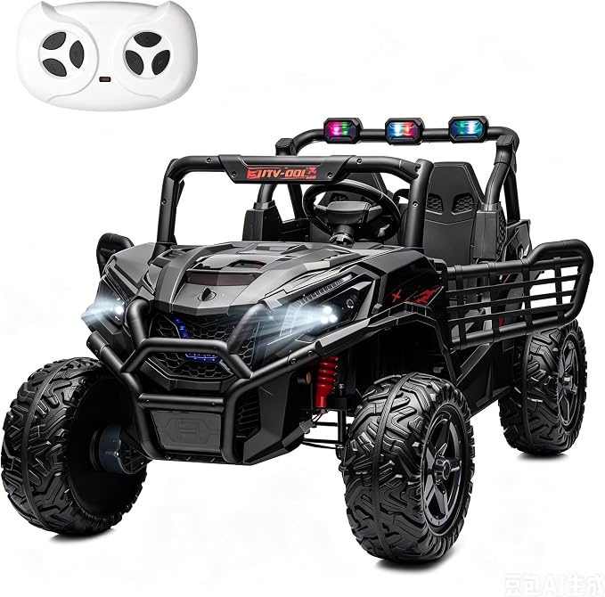 4WD UTV 24V Ride On Toys for Big Kids Ride On 2 Seater Ride On Toys Kids | 2 Seater Ride On Car for Kids Side-by-Side UTV Electric Cars for Kids Electric Ride Car Ride On Toys for Kids 4-8