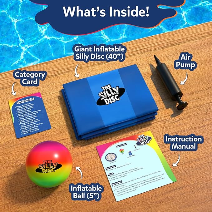 Skillmatics The Silly Disc – Pool Party Game for Kids, Teens & Adults, Funny Spot & Shout Game, Swimming Pool Toy, Outdoor Family Activity, Summer Game, Hilarious Gift for Ages 8, 9, 10 & Up
