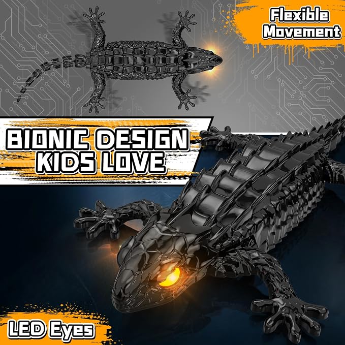 RC Wall Climbing Gecko, Rechargeable Wall Crawler Lizard for Kids Toys, 360° Rotating Remote Control Robot with Light, RC Stunt Car Toys for 3-12 Year Old Boys Girls Kids