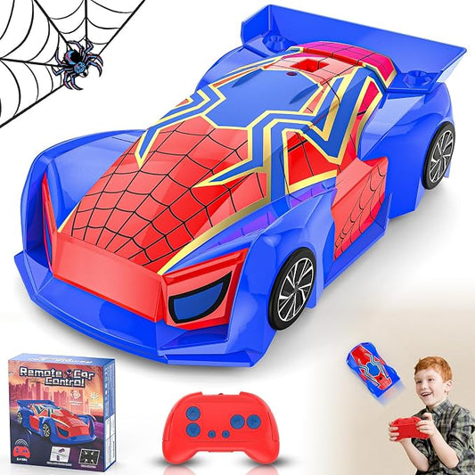 Wall Climbing Remote Control Car Mini, Spider 360° Rotating RC Stunt Car, Rechargeable RC Cars Toys for 3 4 5 6 7 8 9 10 11 12 Year Old Boys Girls Kids
