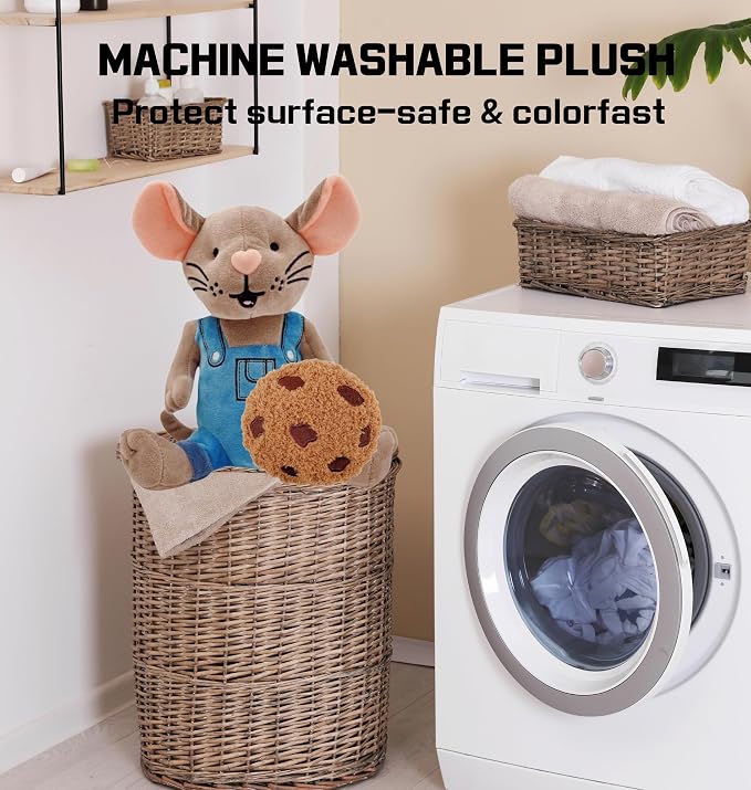 If You Give Mouse a Cookie Plush Toy, Cute Mouse and Cookies Soft Stuffed Animal Plush, Book Buddies Plushie, Ideal Gift for Kids Boys and Girls