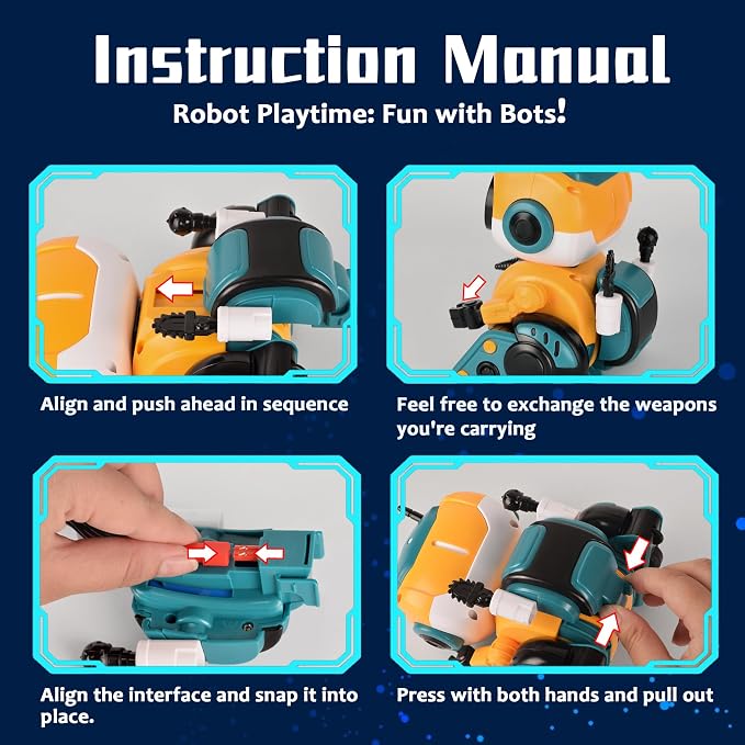 BYTEWAR Robot Toys, Rechargeable Remote Control Robot, with Intelligent Programming Function, Gesture Sensing, Auto-Demo,Music and Dance,Children's Birthday Gift(Yellow)
