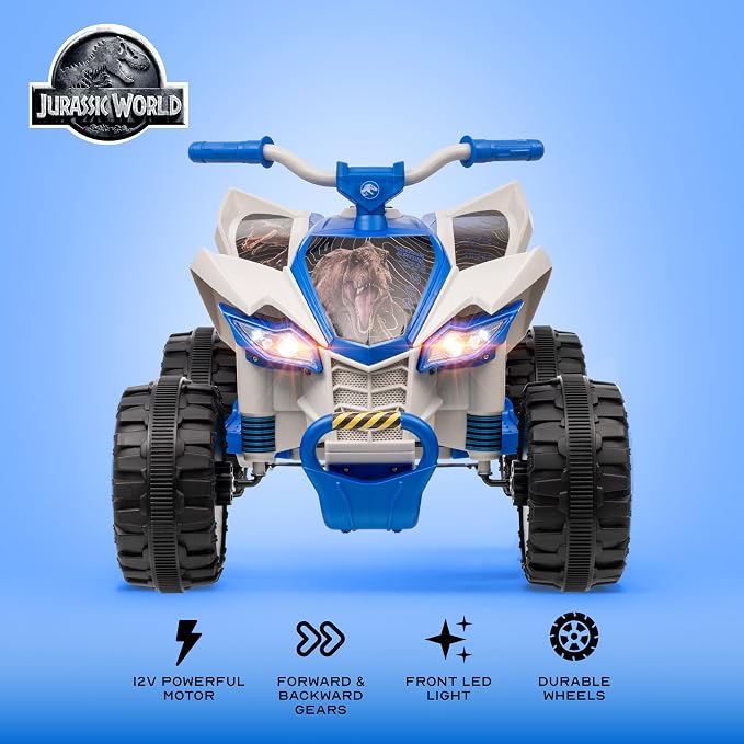 Jurassic 12V ATV Ride On Toy, Fun and Exciting Ride for Kids, Stylish Design for Imaginative Play