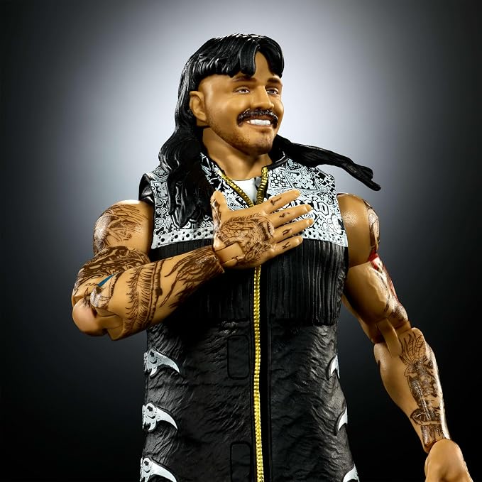 Mattel WWE Ultimate Edition Action Figure & Accessories Set, “Dirty” Dominik Mysterio 6-inch Collectible with Swappable Heads & Hands, 30 Articulation Points