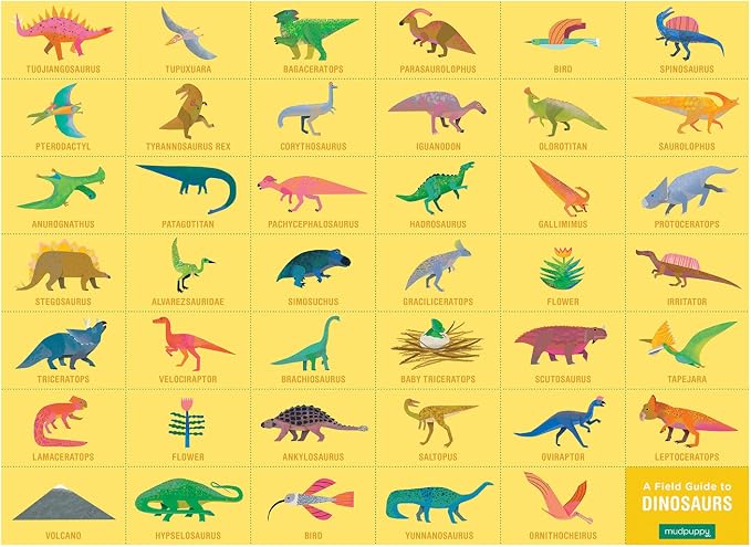 Mudpuppy Dinosaurs — 64 Piece Search & Find Puzzle Jigsaw Puzzle Featuring Diverse Prehistoric Animals and Over 40 Hidden Images to Find for Ages 4+
