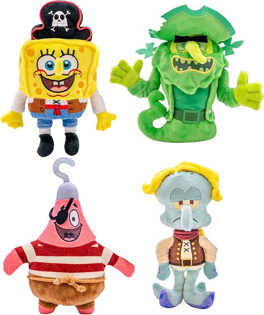 SpongeBob SquarePants Movie: The Search for SquarePants - Bikini Bottom Glow Pals 6" Plush Toy Assortment, Glow-in-the-Dark SpongeBob, Patrick, Squidward, Flying Dutchman Collectibles for Kids Ages 3+