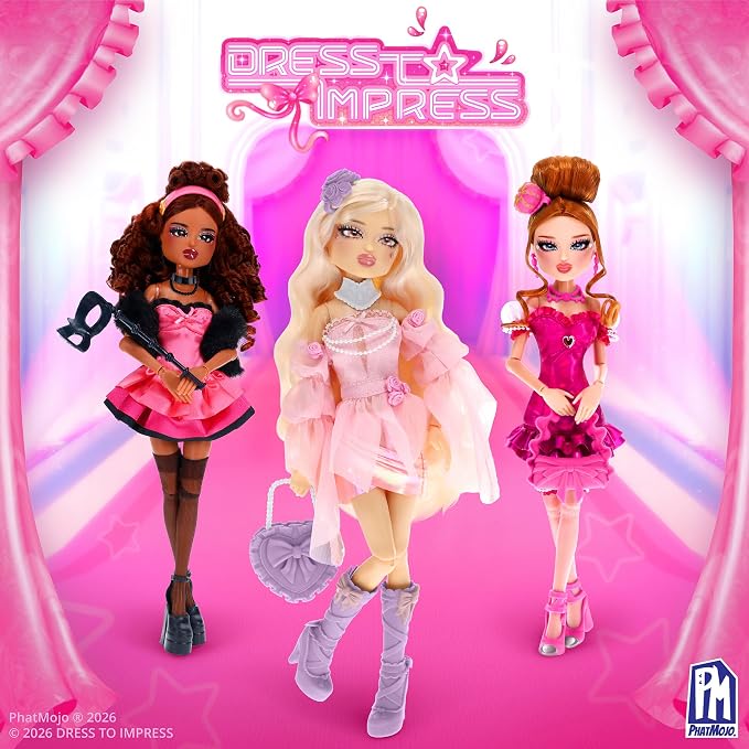 PhatMojo Dress to Impress - Winter Rose Fashion Doll - Series 1-11.5-Inch Tall - Includes DLC Code Redeemable on Roblox - Officially Licensed Doll