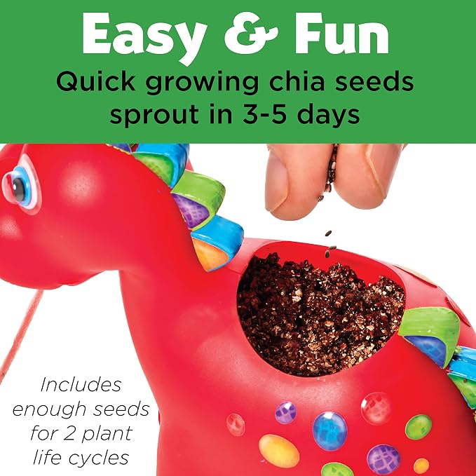 Creativity for Kids Dinosaur Self Watering Plant Pet, Kids DIY Kit, Dinosaur Crafts for Boys, Outdoor Summer Fun (Ages 6+)