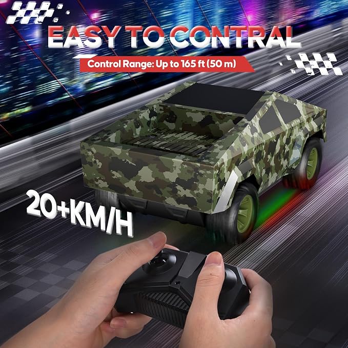 Remote Control Car Truck 1:24, 2.4GHz All Terrain High Speed RC Truck with Loadspace, RC Car Toys for Boys Girls Age 3 4 5 6 7 8+, Birthday
