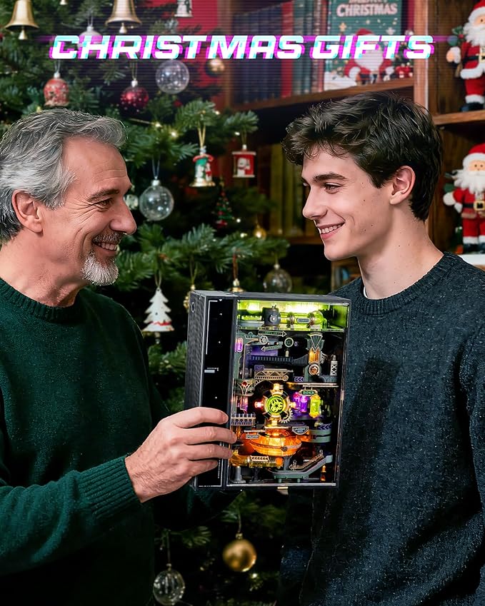 ROKR 3D Puzzle for Adults, Electric Marble Run Model Kits, Parallel World Alchemy City MR04S, Christmas Birthday Gifts