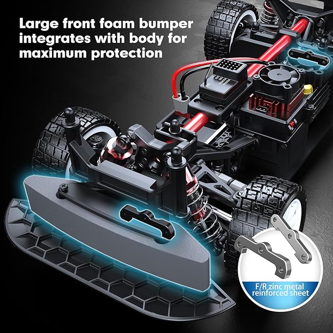 MJX Hyper GO 14303 1/14 Citroen C3 Fast RC Cars for Adults, Max 40mph Brushless RC Drift Car with Gyro, 4WD RTR High Speed RC Rally Car, 2 of 2000 mAh Drifting RC Remote Control Car for Adult