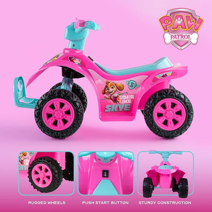 Paw Patrol - 6V ATV Ride On Toy for Kids, LED Headlights, Battery Powered