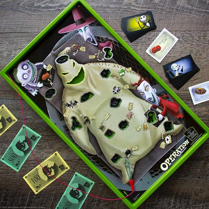 Operation: Disney The Nightmare Before Christmas Board Game | Collectible Operation Game | Featuring Oogie Boogie & Nightmare Before Christmas Artwork, 1+ Players