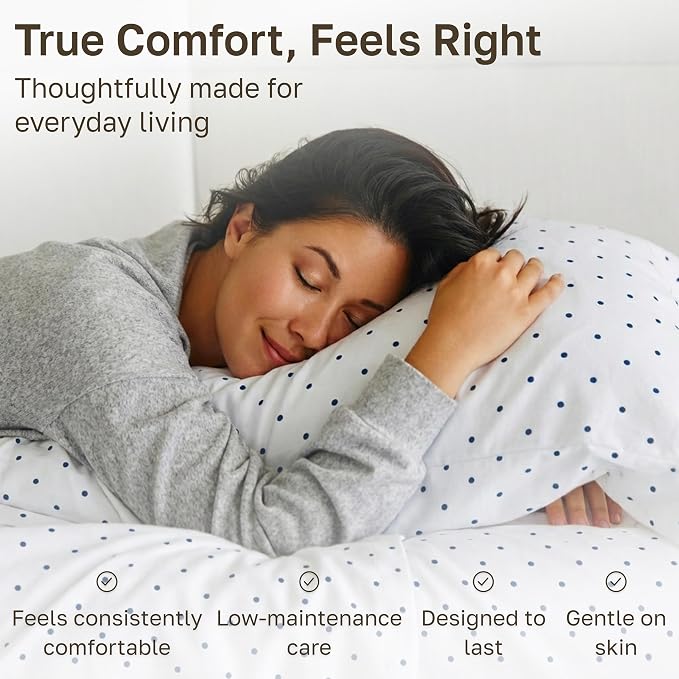 California Design Den Soft 100% Cotton Cal King Sheet Set, 400 TC Good Housekeeping Award Winner, Smooth Sateen Finish with Deep Pockets, Cozy and Durable Cotton Bedding Set - Polka Dot