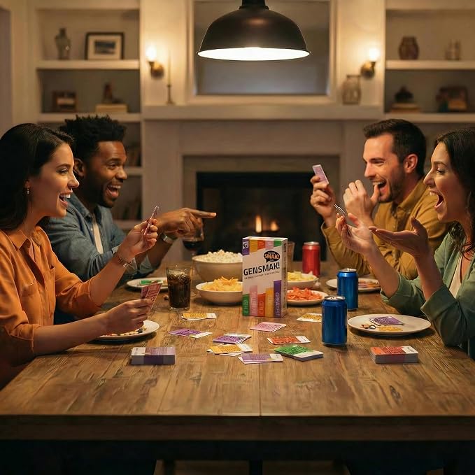 GENSMAK! Trivia Party Game for Adults & Families Multi-Generational Trivia Card Game for Game Night Funny Trivia with Hints 2-8+ Players Ages 10+