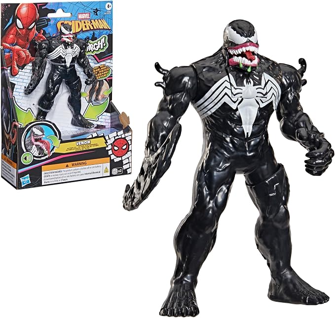 SPIDER-MAN Marvel Venom Action FX, 6-Inch (15.2 CM) Electronic Action Figure with Sound Effects, Super Hero Toys for Kids, Ages 4+