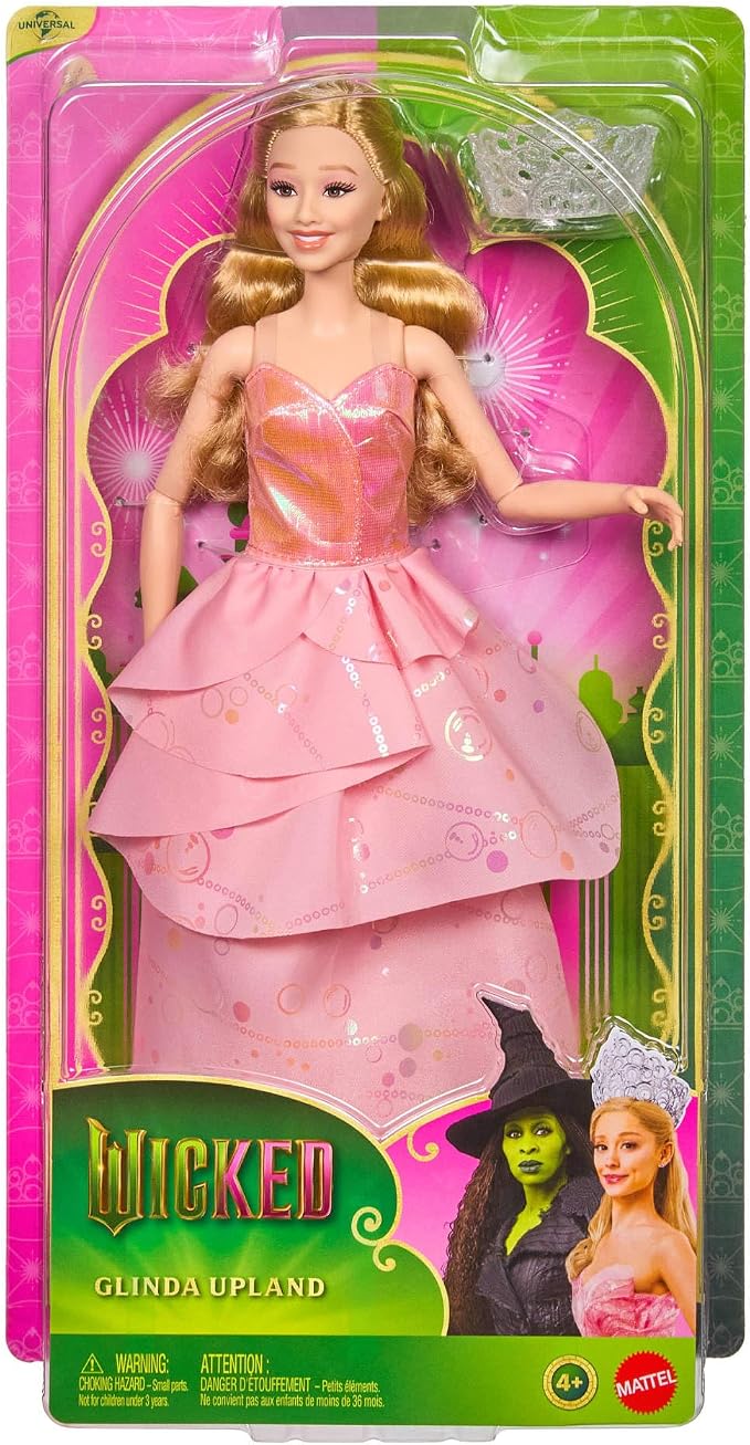 Mattel Universal Pictures’ Wicked Glinda Upland Fashion Doll with Removable Outfit & 7 Points of Articulation, Inspired by the Movie