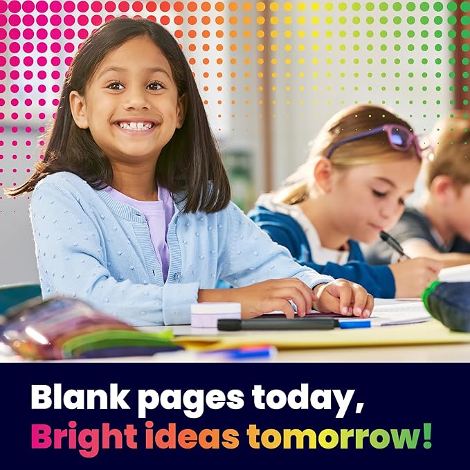 Hygloss Half Blank Books for Kids to Write Stories & Illustrate – Bulk 48 Pack – 5.5" x 8.5" A5 Primary Journal for Grades K-2, Preschool/Kindergarten Notebook with Picture Space – 24 Pages, Colored