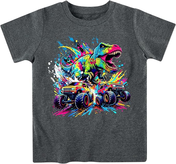 Funnycokid Toddler Boys Shirts Graphic T-Shirt Kids Short Sleeve Tees 2-7 Years