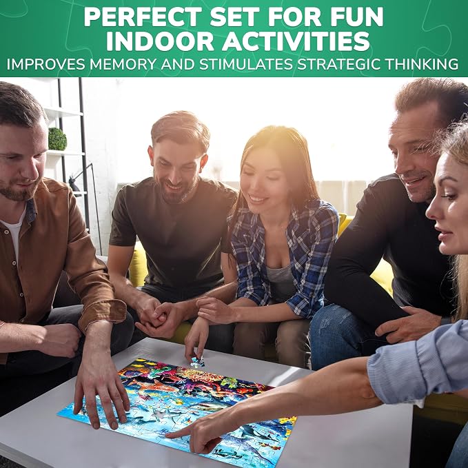 QUOKKA 100 Piece Puzzles for Kids Ages 4-6 – Floor Kids Puzzles Ages 6-8 Year Old – Toy for Learning Ocean Animals for 8-10 yo – Jigsaw Toddler Game for Boy and Girl Age 3-5