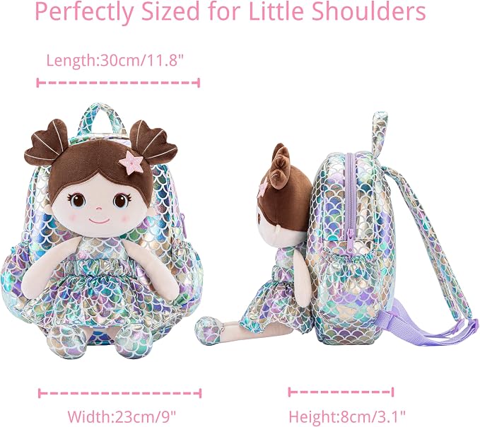 Lazada Girls Backpack - Purple 11 Inches