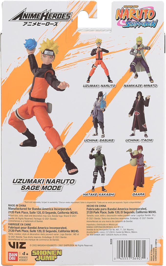 ANIME HEROES - Naruto Shippuden - Naruto Uzumaki Sage Mode Action Figure