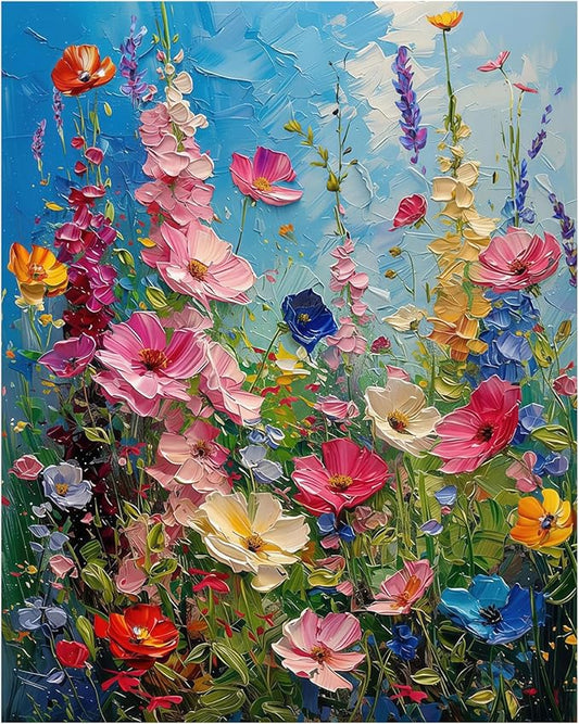 Wildflower Meadow Puzzles for Adults 1000 Pieces,Impossible Hard Difficult Challenging Jigsaw Puzzles for Adults 1000 Pieces,Puzzle with Letters on Back,Recycled Paper Jigsaw Puzzle(27.6"x19.7")