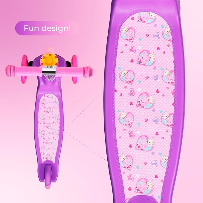 Kick Scooter for Kids, 3 Wheel Self Balancing, Light Up LED Wheels