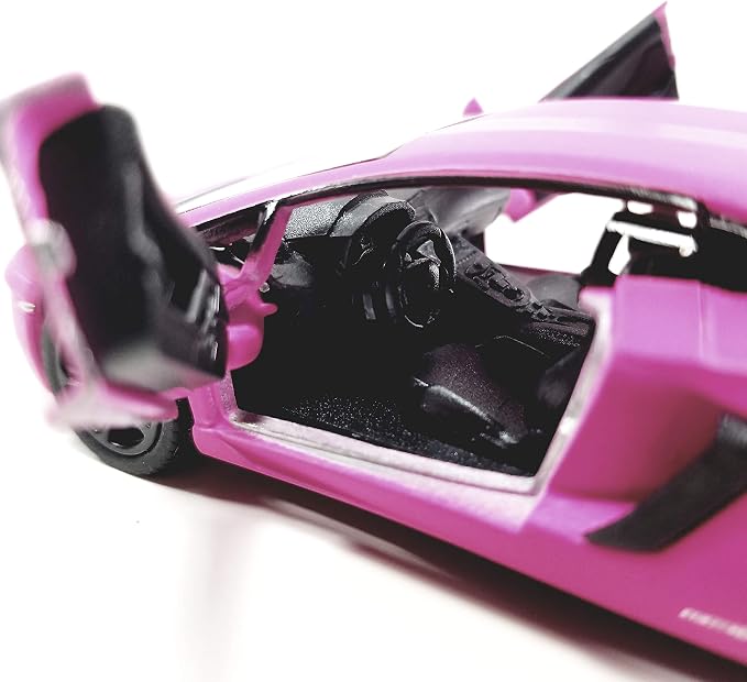 Kinsmart HOT Pink Matte Aventador LP-700 138 O Scale Diecast Car, Small