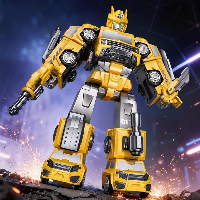Gifts for 3 4 Year Old Boys, Toys for 3 4 Year Old Boys, 5-in-1 Transform Robot Toys for Boys 4-6, Easy DIY Assembly, 3 4 Year Old boy Birthday Gifts, Ideals Toys for Boys, Kids Toys