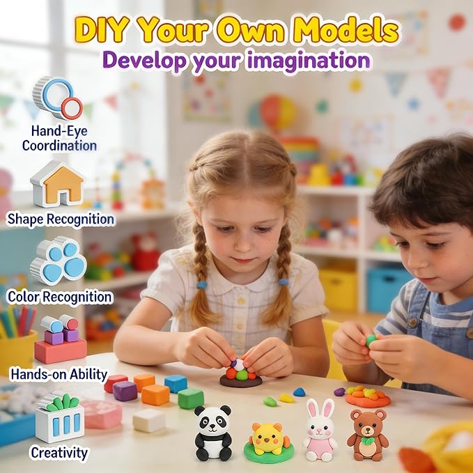 ARTPAR Air Dry Clay for Kids,90 Colors Modeling Magic Clay Set,DIY Molding Clay Starter Kit with Sculpting Tools,Soft and Non-Sticky,Art and Crafts for Boys & Girls 3-12 Years Old.