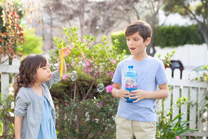 Gazillion Giant Bubble Solution 1 L – Creates Huge, Extra‑Elastic Bubbles, Safe & Non‑Toxic, Includes 7‑in‑1 Bubble Wand, Outdoor Refill for Wands, Machines & Kids’ Party Fun Ages 3 +